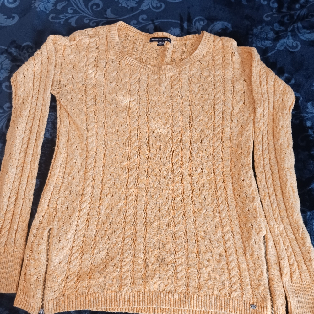 Cable Knit Sweater in Mustard